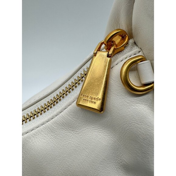 KATE SPADE NY Twirl top handle leather small crossbody bag - White - Picture 9 of 14